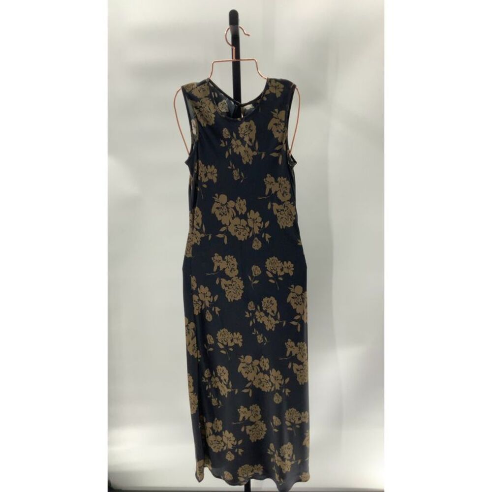 Quince Womens Washable Stretch Silk Tank Midi Dress Caper Eclipse XS